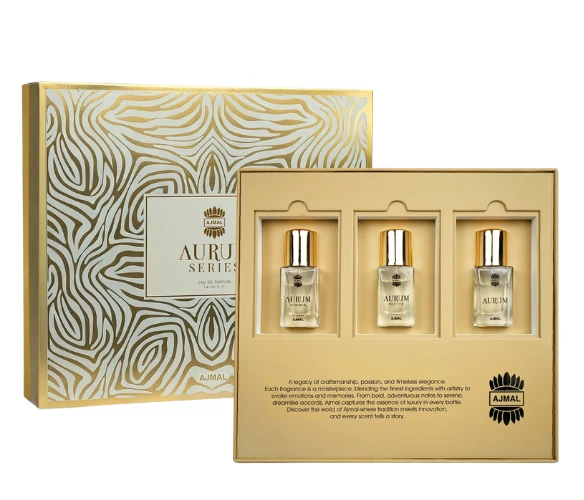 Ajmal Aurum Series Giftset (Aurum, Summer & Winter) For Men And Women EDP 14mlX3