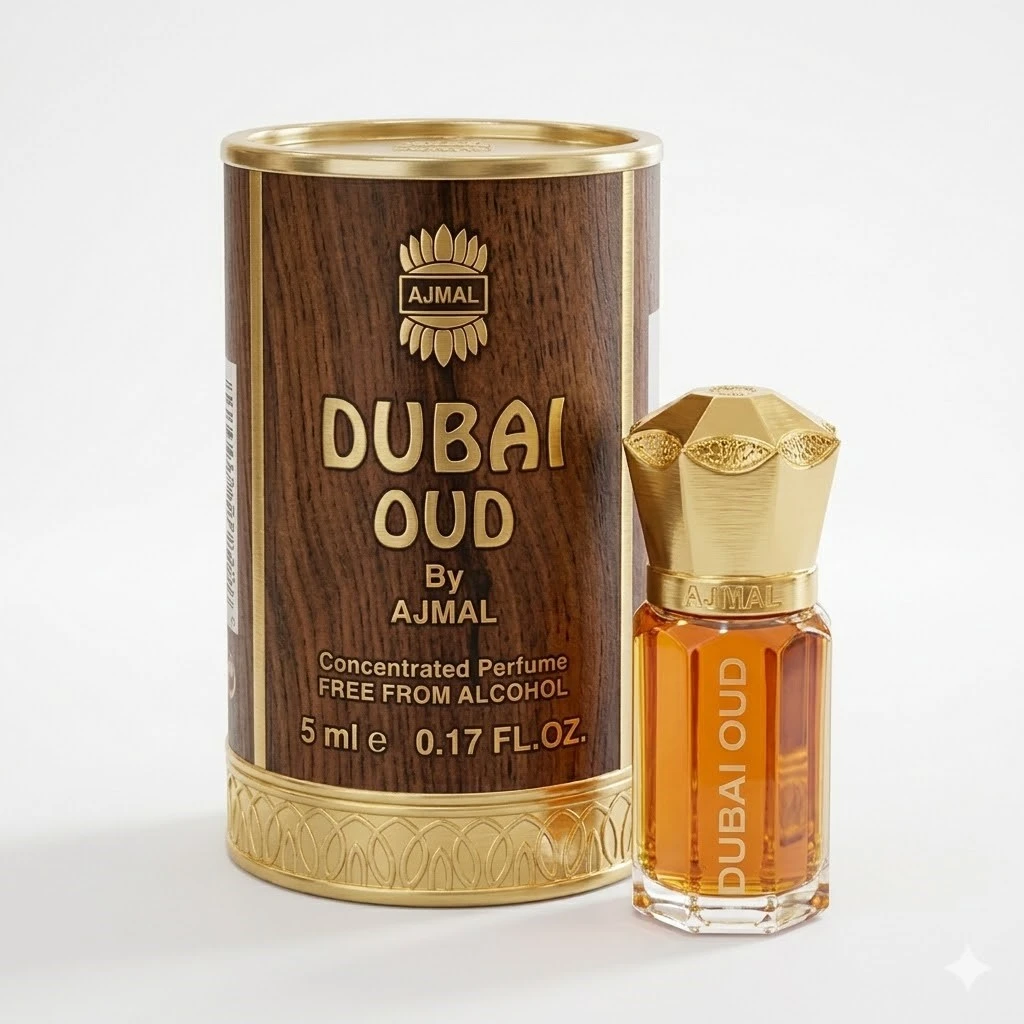 Ajmal Dubai Oud For Men And Women Concentrated Perfume Attar 5ml