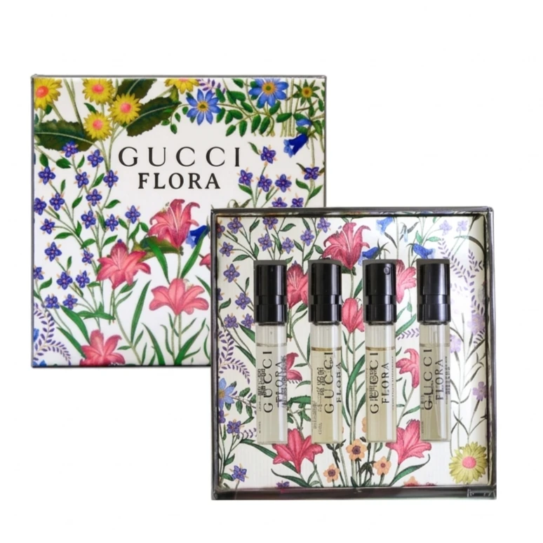 Gucci Flora Gorgeous Gift Set (Gardenia, Magnolia, Jasmine, Orchid)EDP1.5mlX4