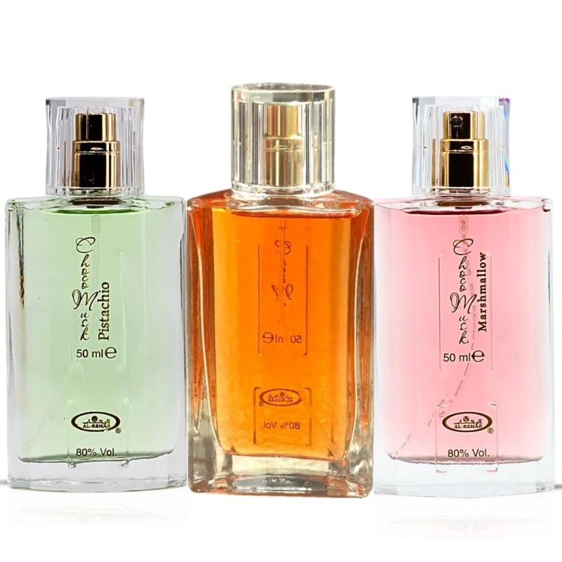 Decant/Sample Pack of Al Rehab Choco Musk ( Choco Musk, Pistachio, Marshmallow ) EDP 10mlX3