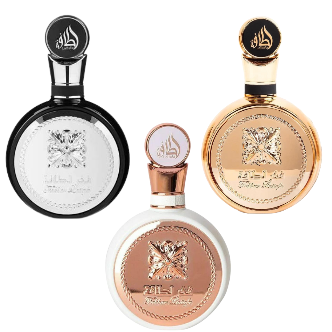 Decant/Sample Lattafa Fakhar Pack, Lattafa Fakhar, Fakhar Rose Women And Fakhar Extrait Gold EDP 10mlX3